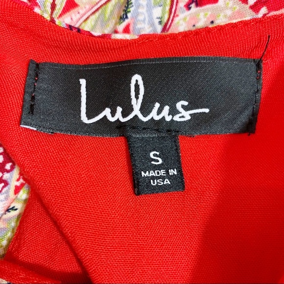 Lulu’s Major Red Tapestry Pattern Sleeveless Swing Dress - Picture 8 of 9